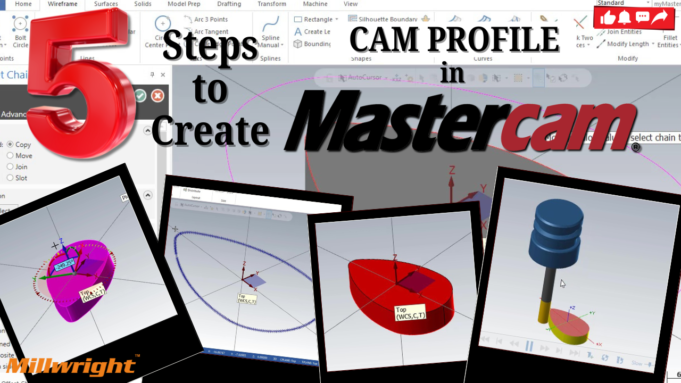 Cam profiles creation in Mastercam