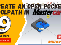 Creating an Open Pocket toolpath in Mastercam