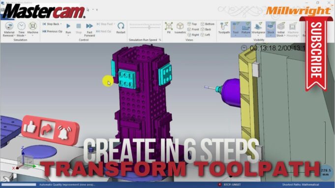 How to Create a Transform Toolpath in Mastercam for 4th Axis Machining on an HMC