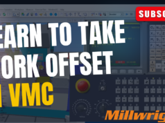 Setting up work offsets in a Vertical Machining Center (VMC)