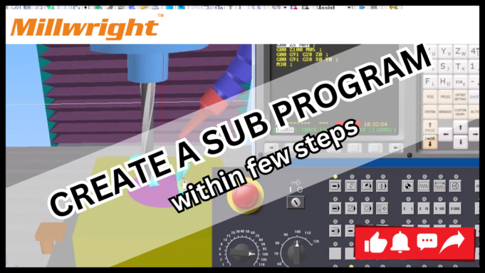 How to Create a Subprogram in Manual Milling Using M98 and M99 subprogram in a manual milling