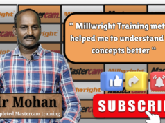 Mastercam feedback – Mr. Mohan Mastercam training student img