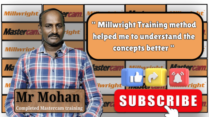 Mastercam feedback – Mr. Mohan Mastercam training student img