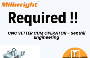 CNC SETTER CUM OPERATOR – Senthil Engineering