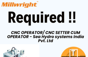 CNC OPERATOR/ CNC SETTER CUM OPERATOR – Sea Hydro systems India Pvt. Ltd