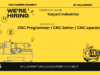 CNC Programmer/Setter/Operator – Kalyani Industries