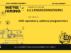 CNC operators, setters/ programmers – A U V ENGINEERIN GV WORKS.
